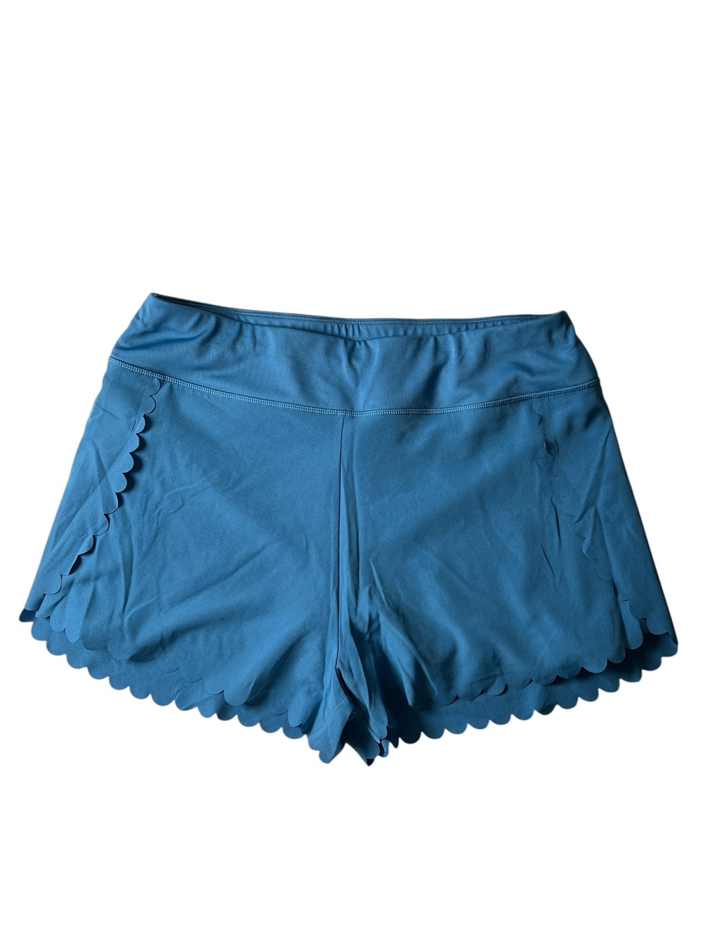 NWT Tuckernuck Scallop Performance Jersey Marisa Short in Vallarta Blue Size LG